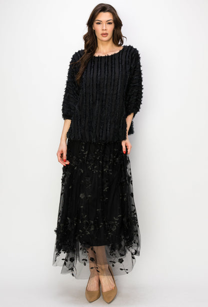 Wenda Lace Embroidered Skirt With Lining