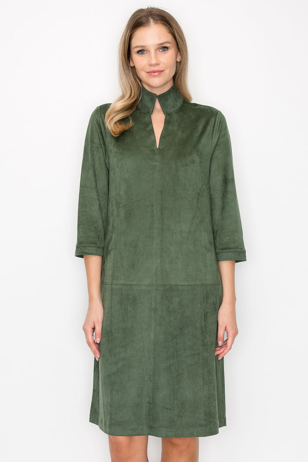 Aiden Stretch Suede Dress - JOH APPAREL - Banebrook Collections