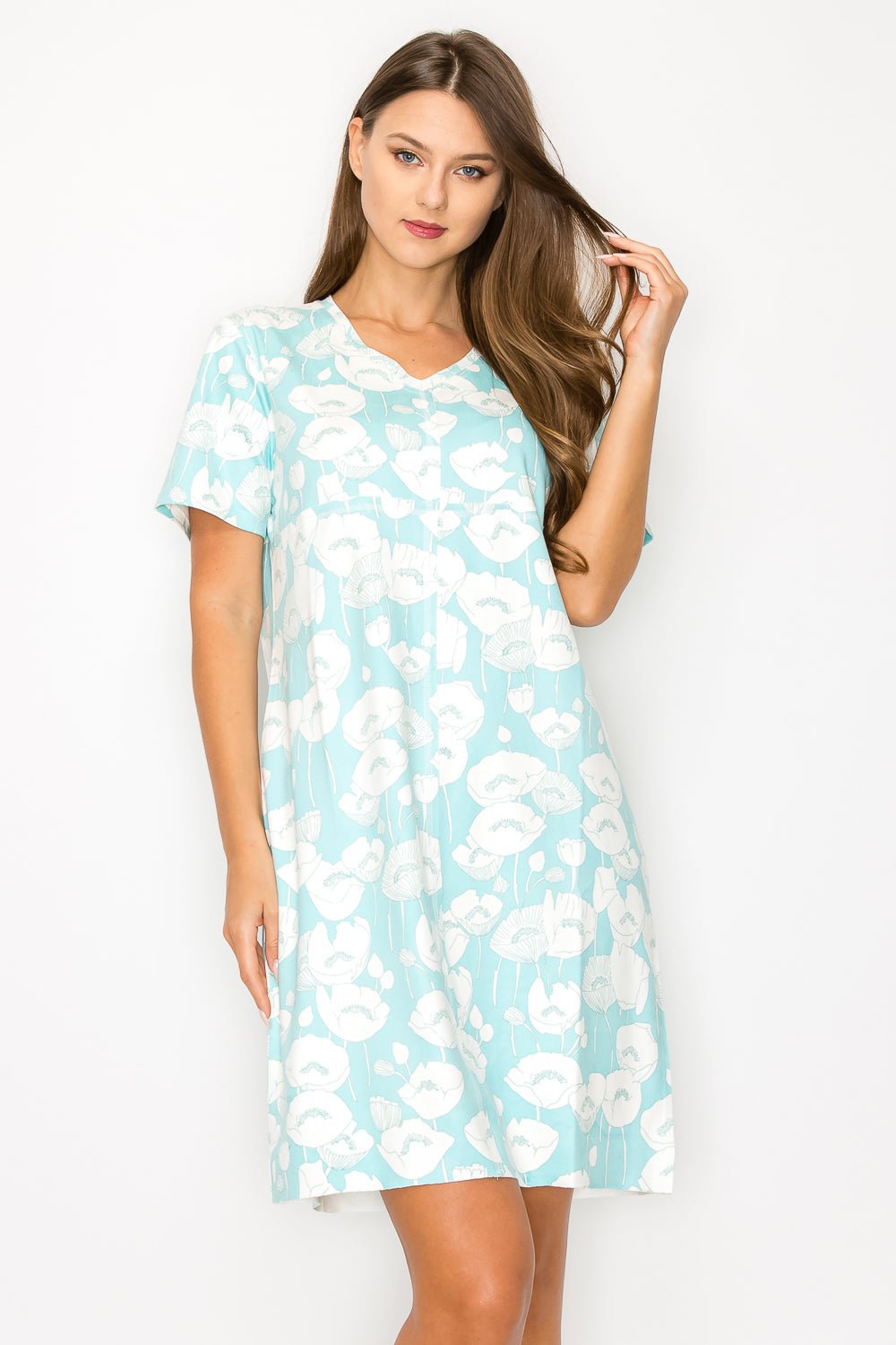 Audrey Stretch Suede Dress - Azalea Flower - JOH APPAREL - Banebrook Collections