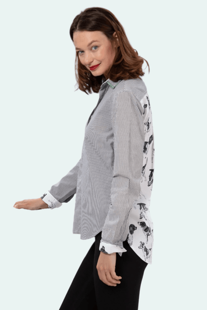 Chesapeake Top Black Stripes With Doggie Back - DIZZY LIZZIE - Banebrook Collections