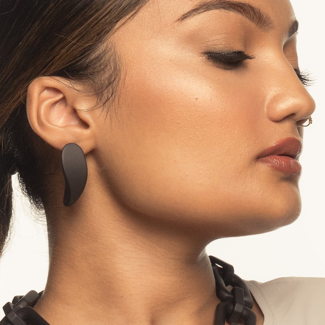 Christie Barile Earring Matte Black - PONO - Banebrook Collections