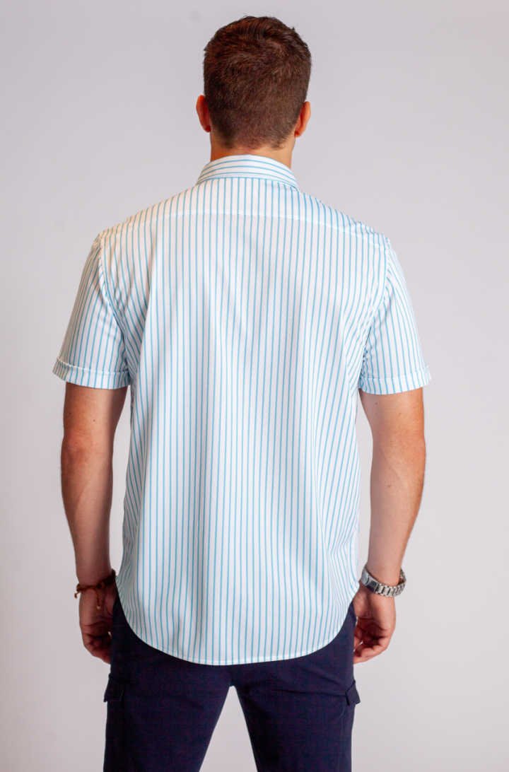 Corsica Stripe Short Sleeve Tech Shirt - BUKI - Banebrook Collections