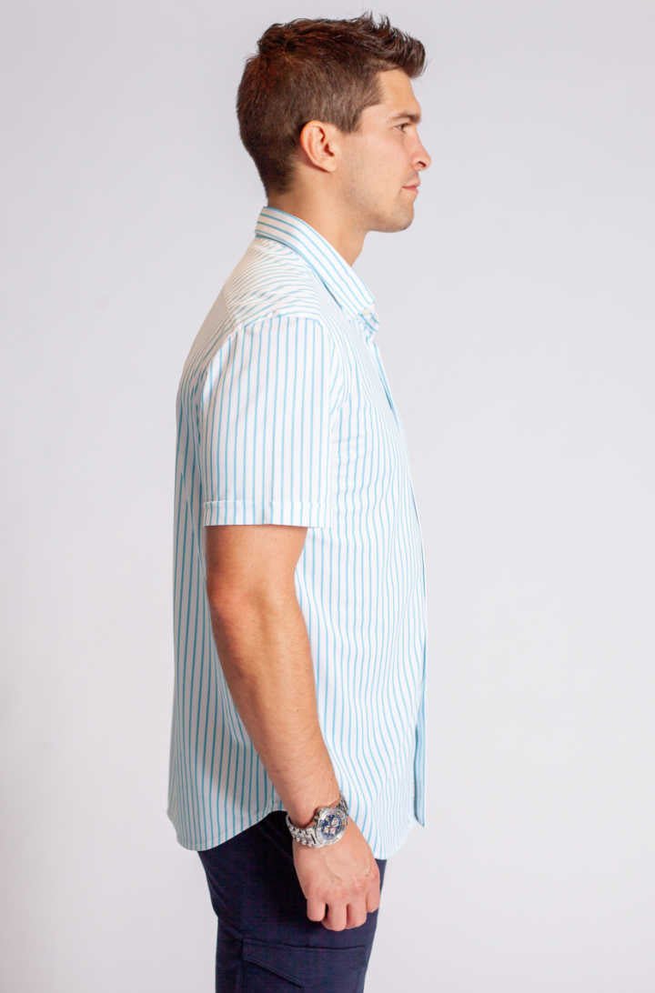 Corsica Stripe Short Sleeve Tech Shirt - BUKI - Banebrook Collections