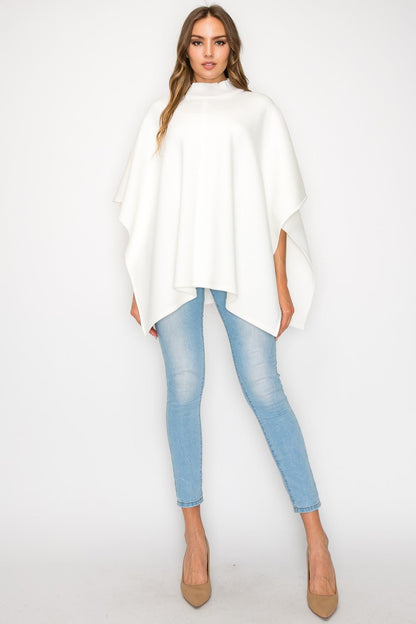 Fergie Poncho with Stretch Ribbed Neck - JOH APPAREL - Banebrook Collections