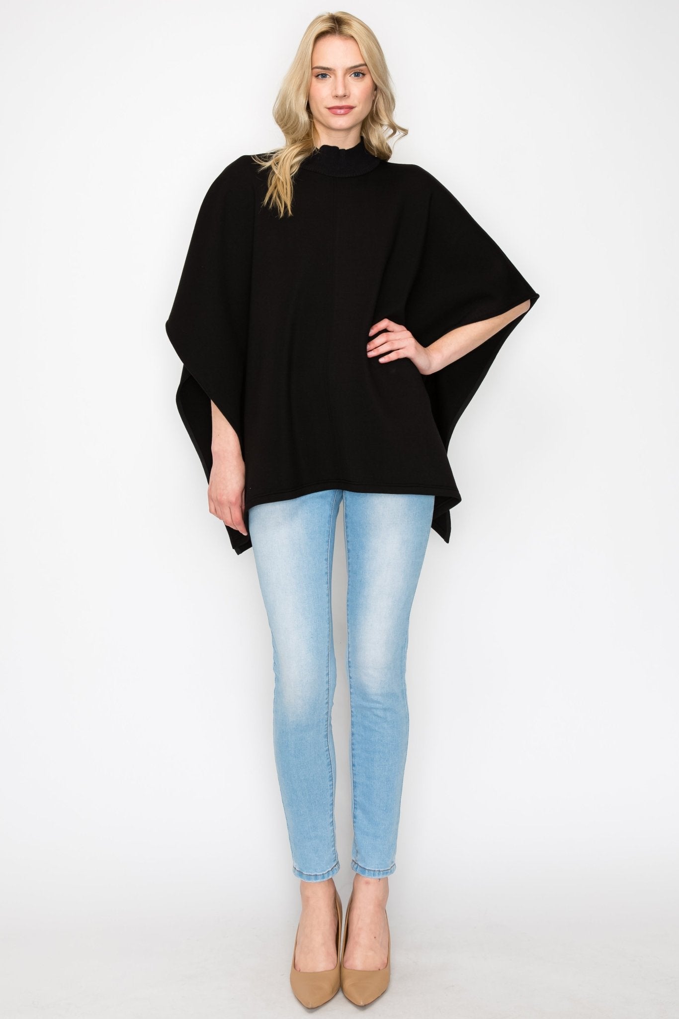 Fergie Poncho with Stretch Ribbed Neck - JOH APPAREL - Banebrook Collections