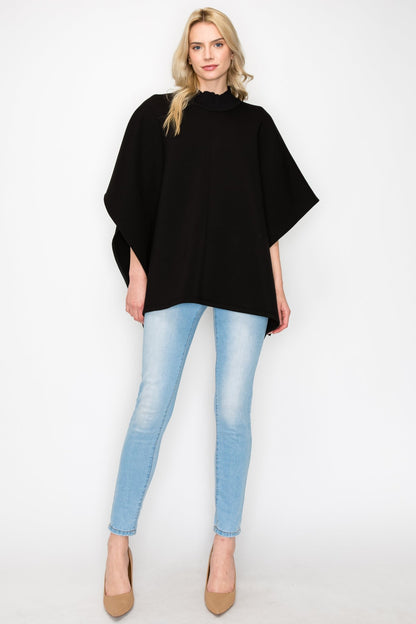 Fergie Poncho with Stretch Ribbed Neck - JOH APPAREL - Banebrook Collections