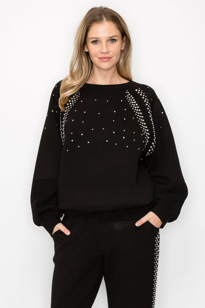 Fredericka Top with Studs - JOH APPAREL - Banebrook Collections