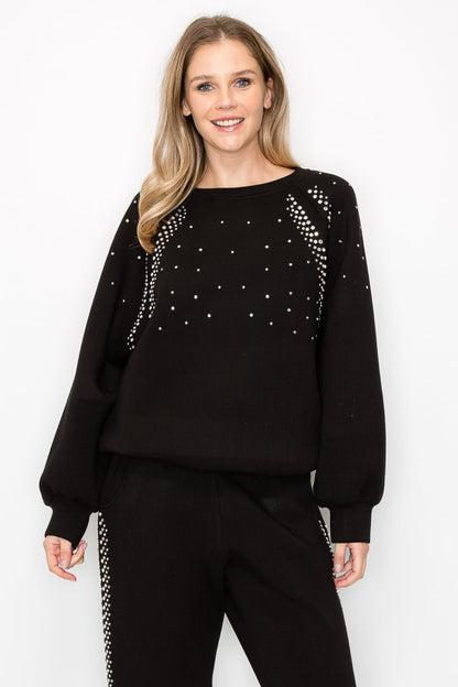 Fredericka Top with Studs - JOH APPAREL - Banebrook Collections