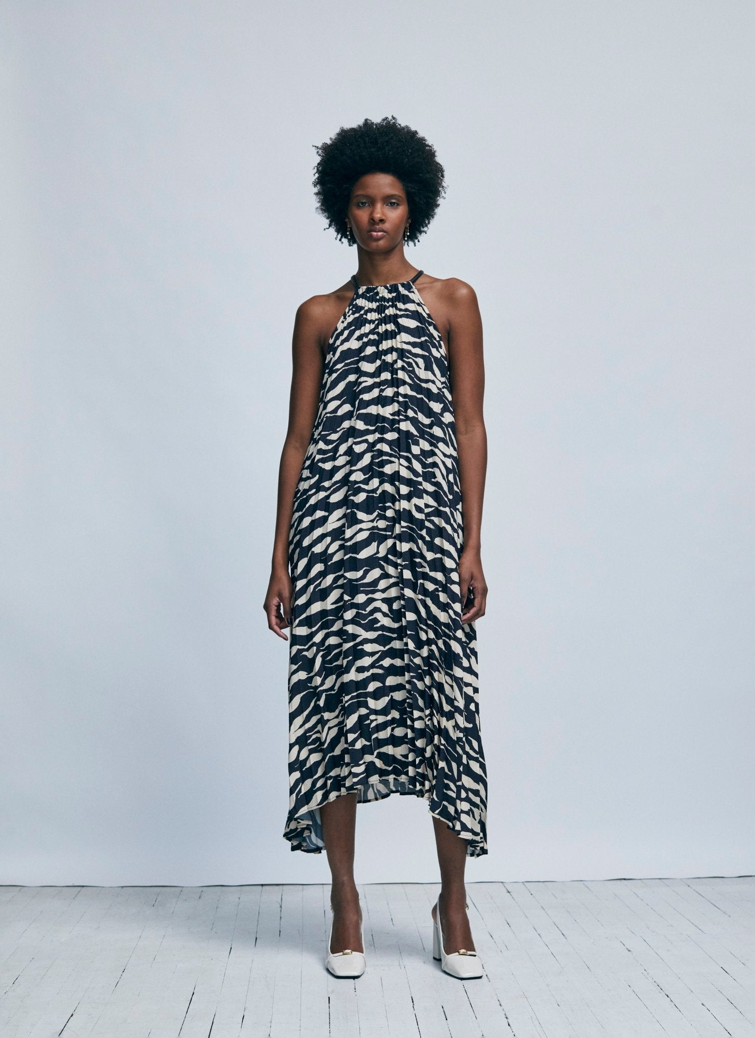Halter Top Long Pleated Dress - IRIS SETLAKWE - Banebrook Collections