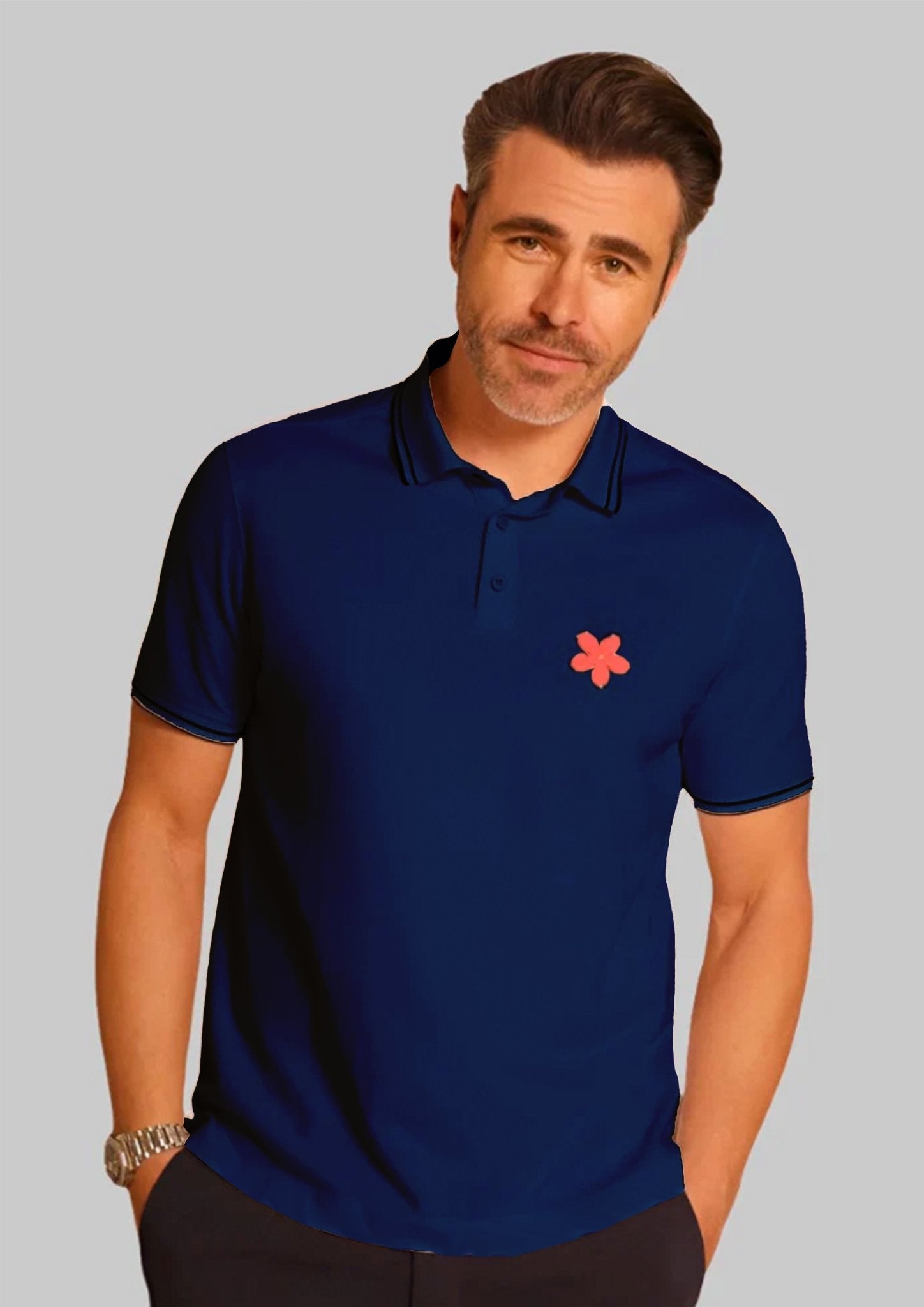 Happy Polo Shirt - Navy - BUKI - Banebrook Collections