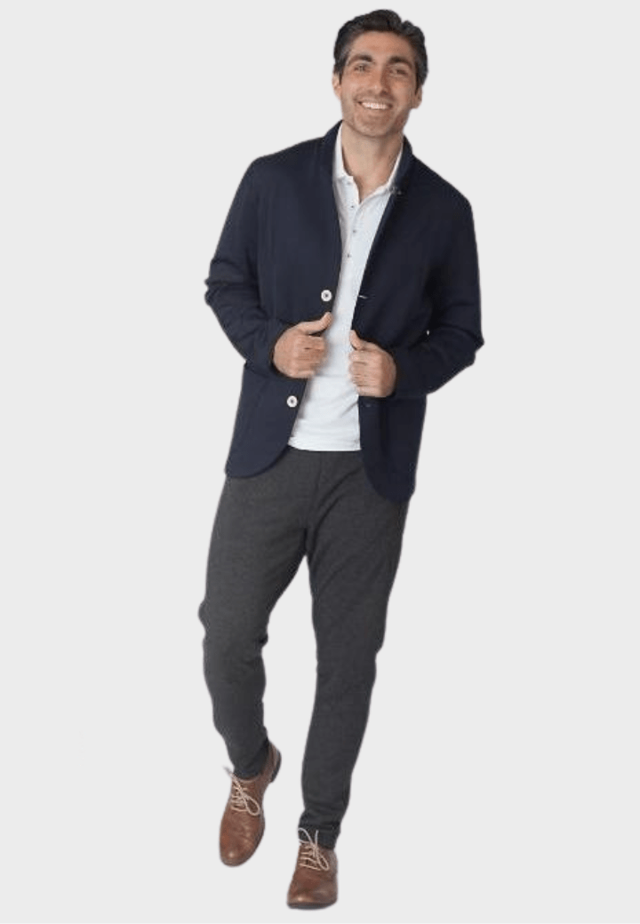 In - Flight Stretch Blazer Navy - BUKI - Banebrook Collections