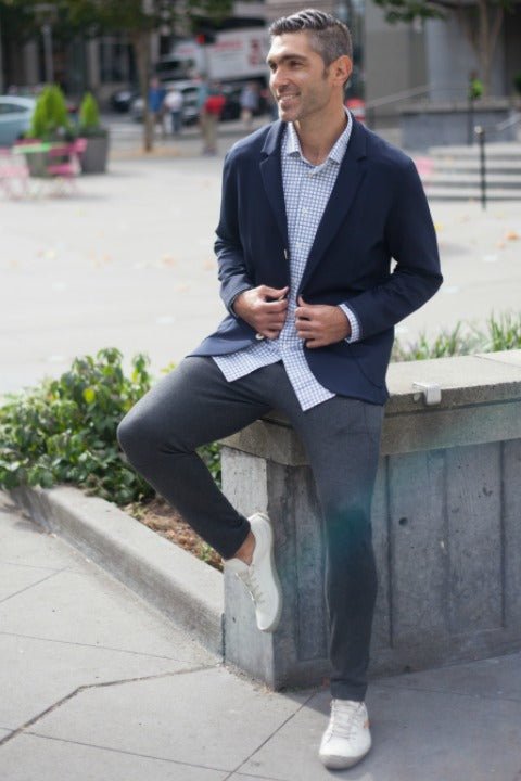 In - Flight Stretch Blazer Navy - BUKI - Banebrook Collections