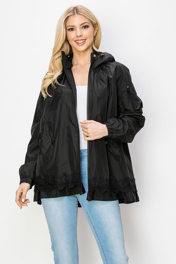 Jadis Woven Windbreaker Jacket With Hoodie - JOH APPAREL - Banebrook Collections