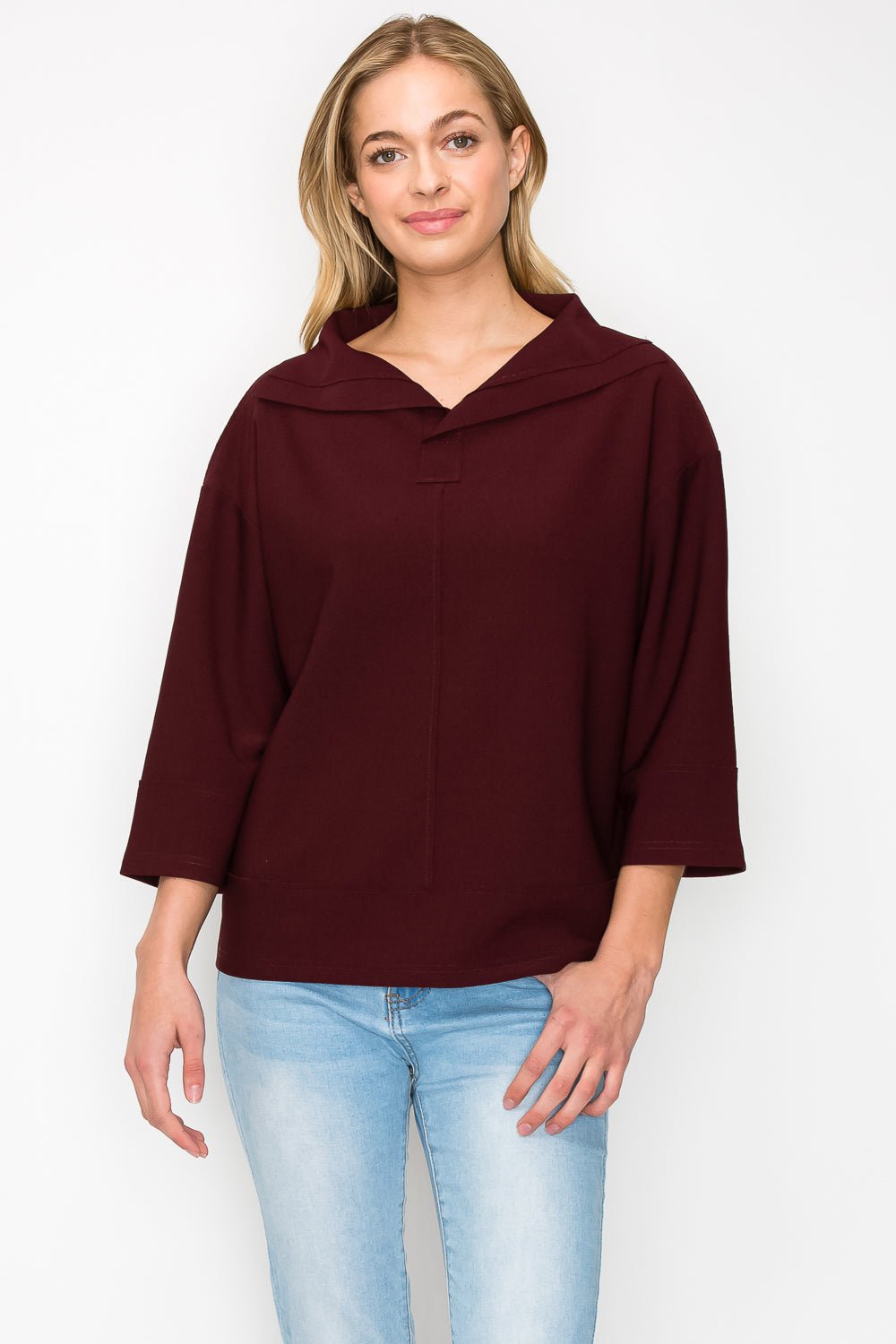 Kourtney Crepe Knit Top - JOH APPAREL - Banebrook Collections