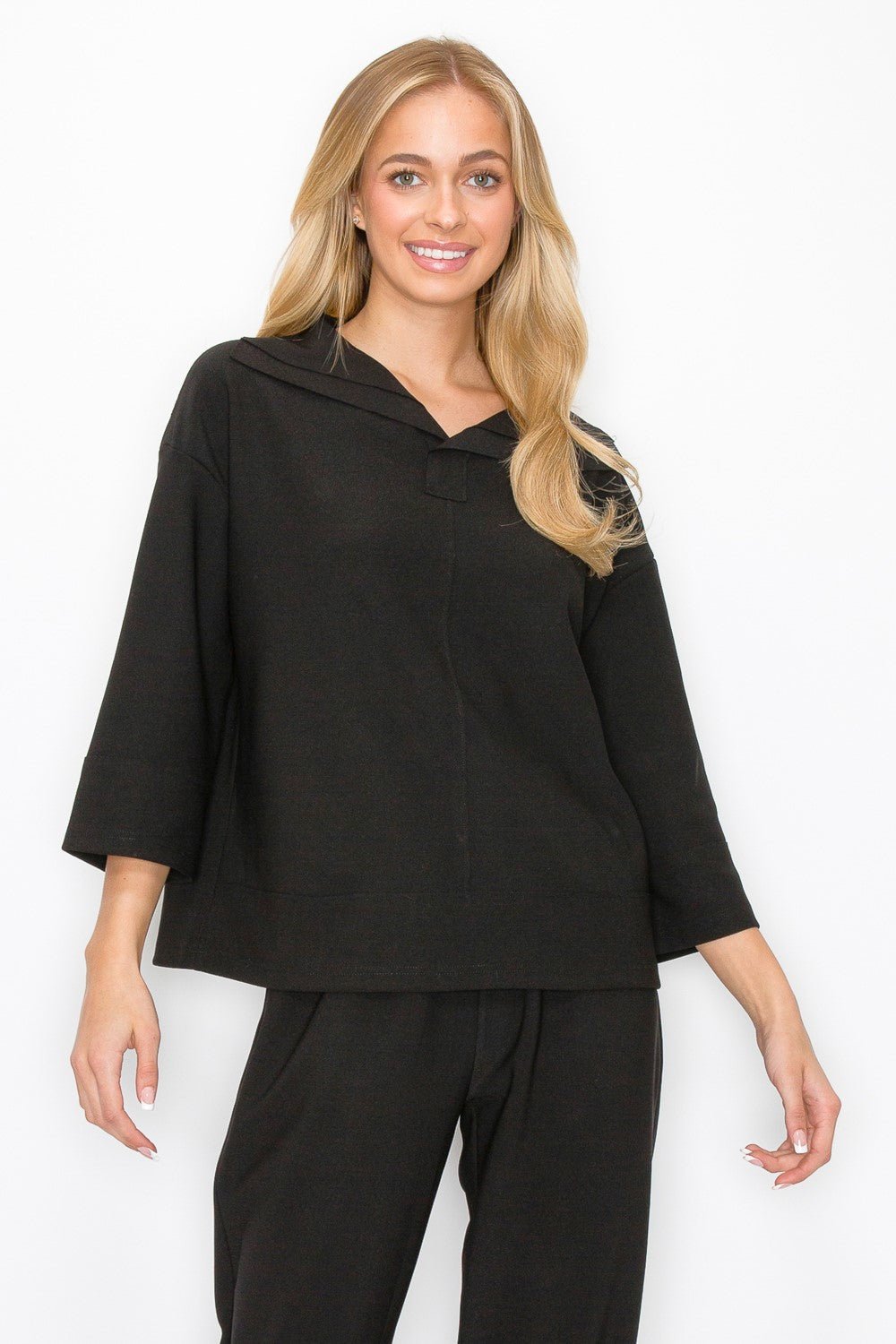 Kourtney Crepe Knit Top - JOH APPAREL - Banebrook Collections