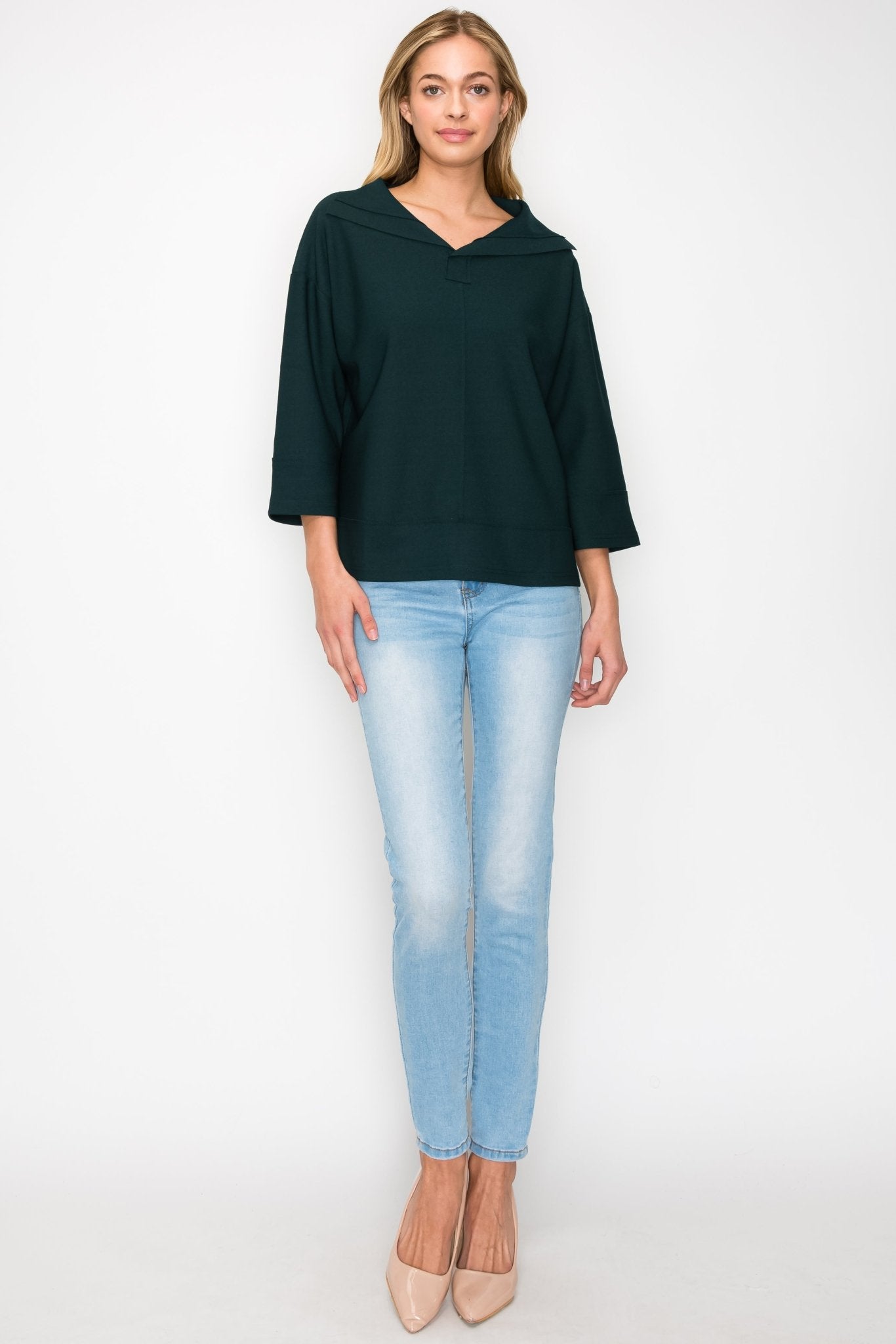 Kourtney Crepe Knit Top - JOH APPAREL - Banebrook Collections