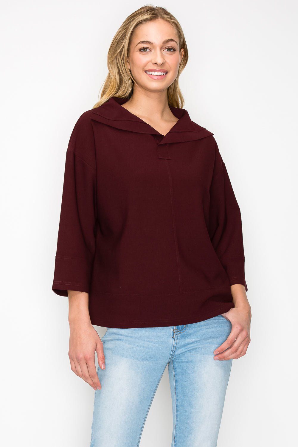 Kourtney Crepe Knit Top - JOH APPAREL - Banebrook Collections