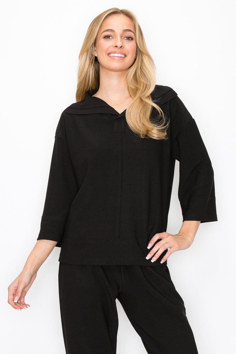 Kourtney Crepe Knit Top - JOH APPAREL - Banebrook Collections