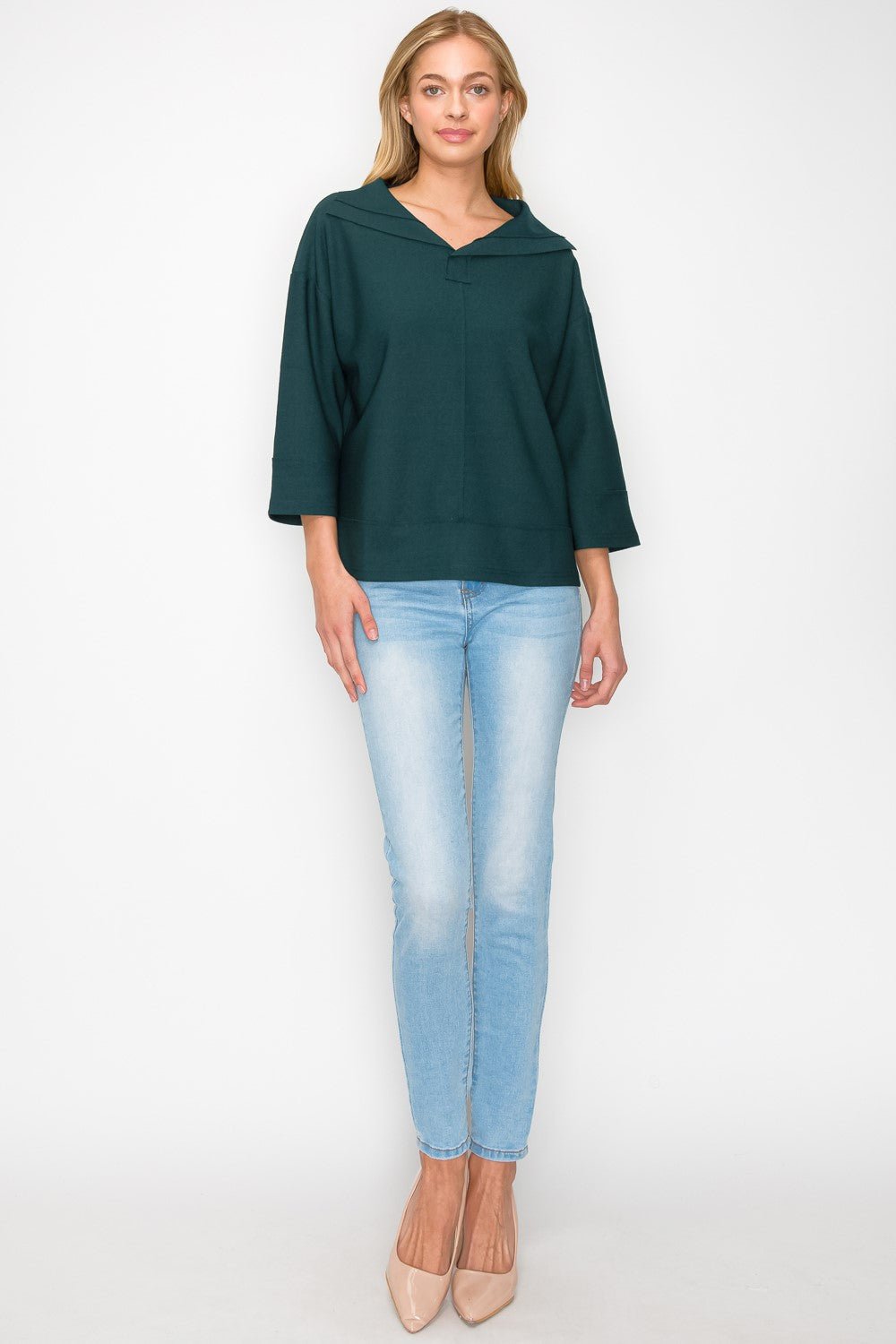 Kourtney Crepe Knit Top - JOH APPAREL - Banebrook Collections