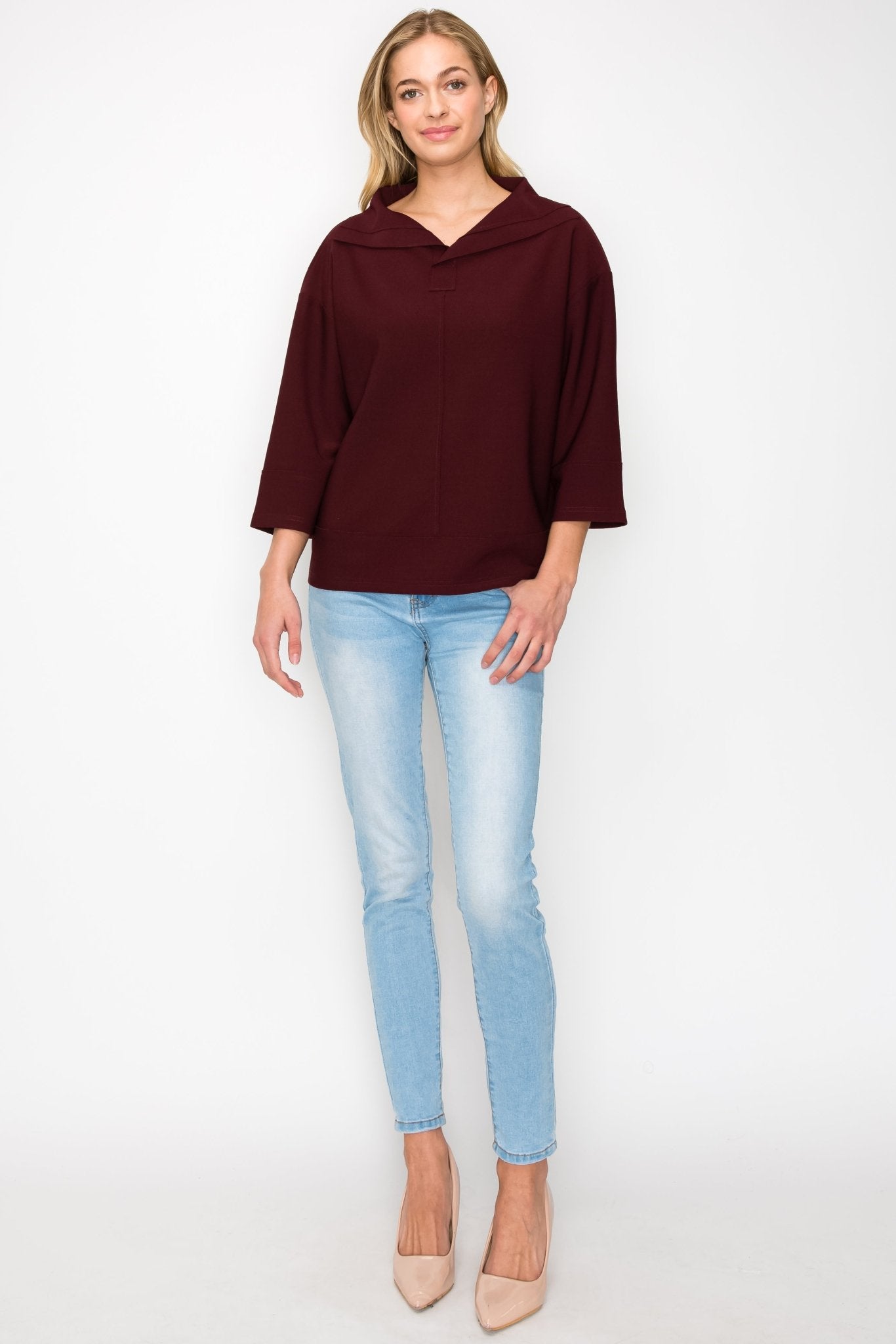 Kourtney Crepe Knit Top - JOH APPAREL - Banebrook Collections