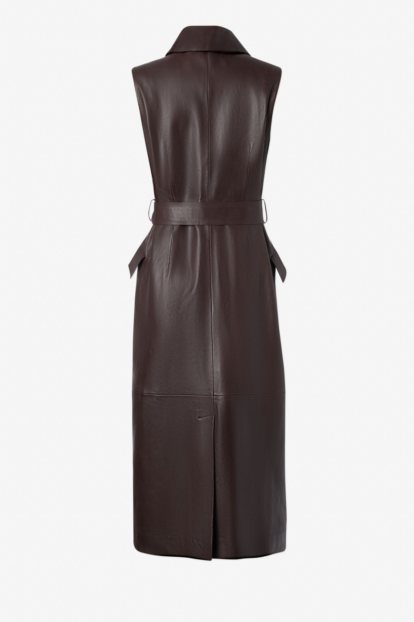 Leather Sleeveless Dress With Belt - IRIS SETLAKWE - Banebrook Collections