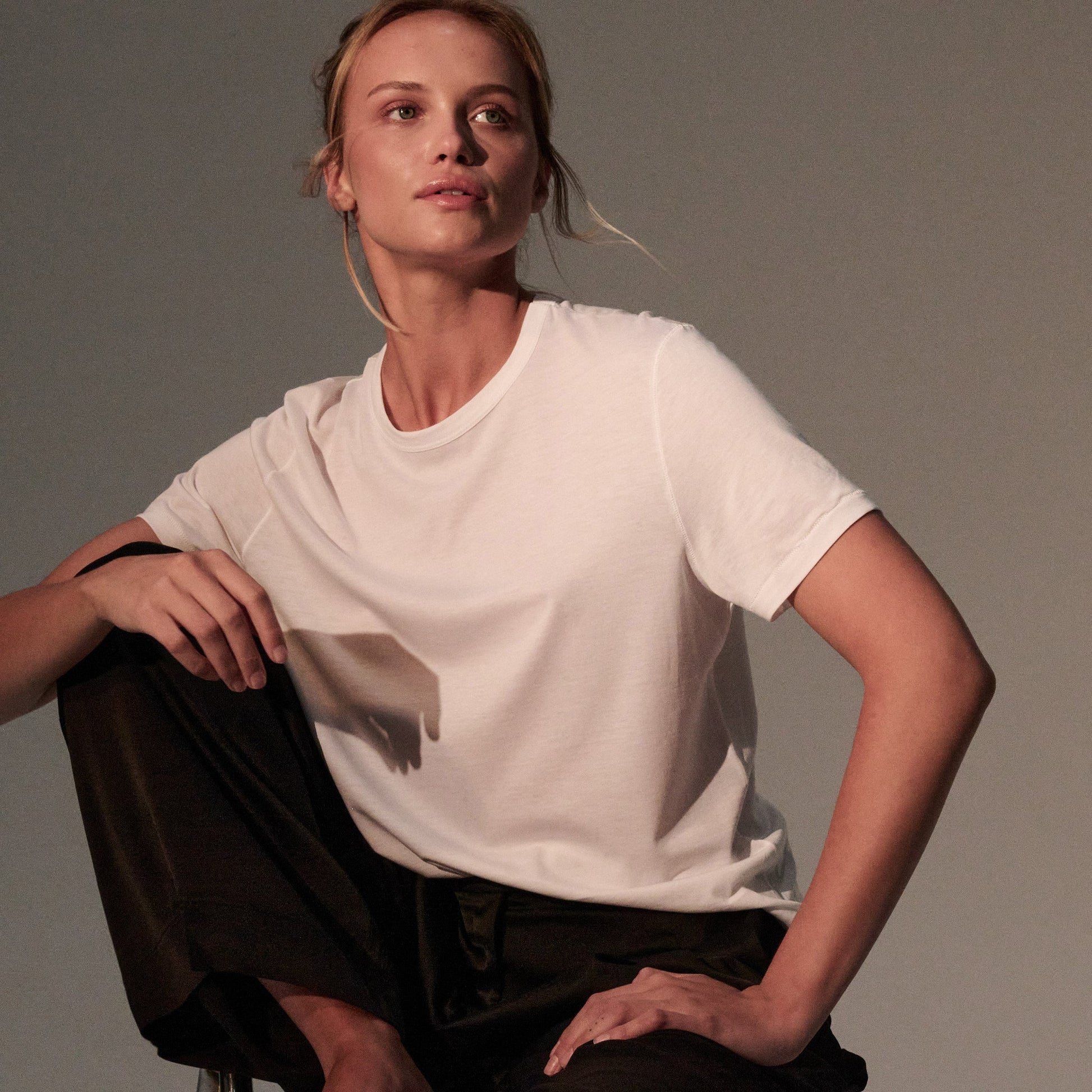 Lyocell Cotton Short Sleeve Semi Relaxed Crewneck T-Shirt - MAJESTIC FILATURES - Banebrook Collections