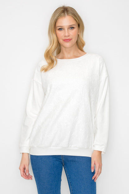 Ren Knit Lace Top - JOH APPAREL - Banebrook Collections