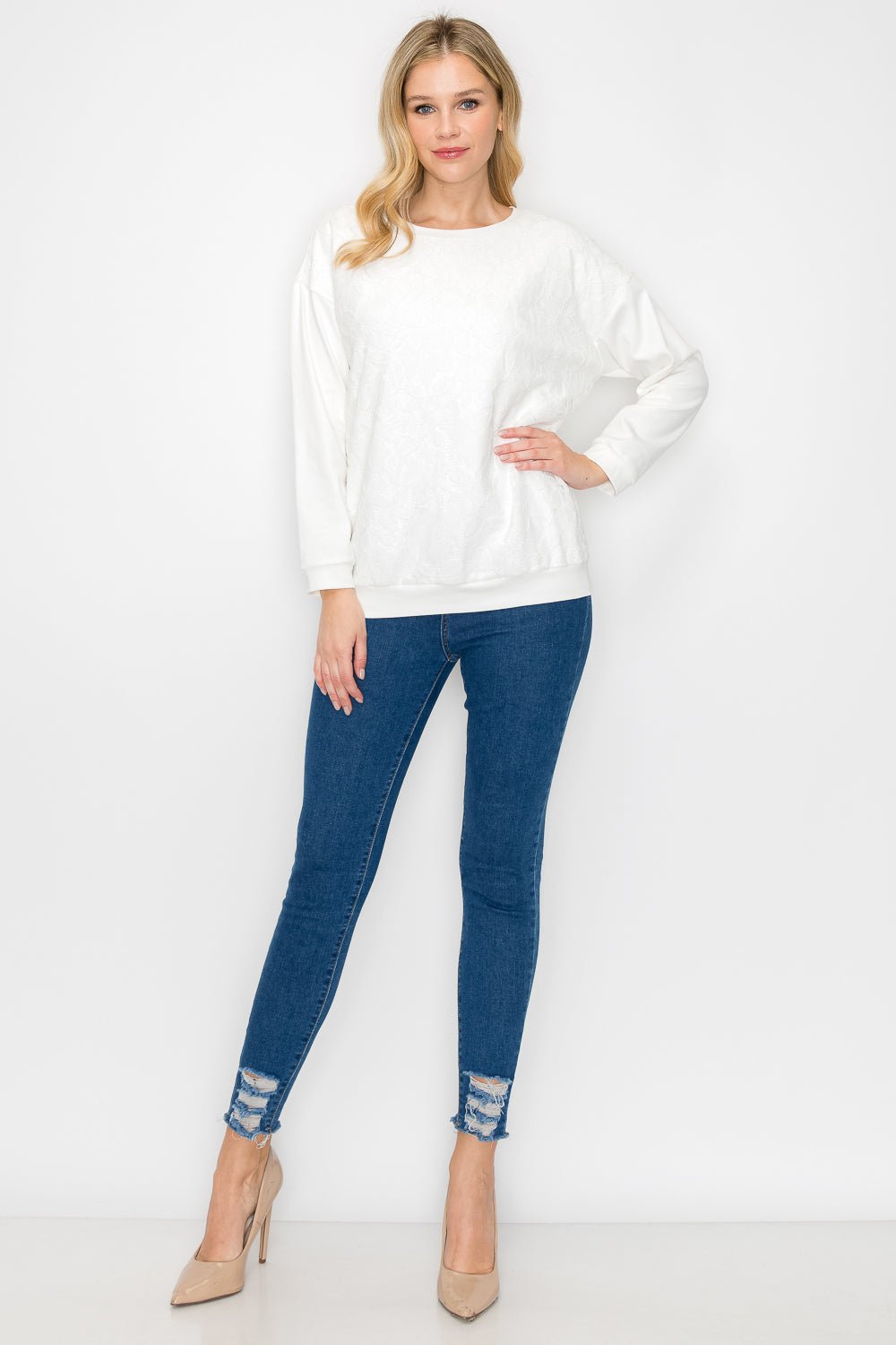 Ren Knit Lace Top - JOH APPAREL - Banebrook Collections