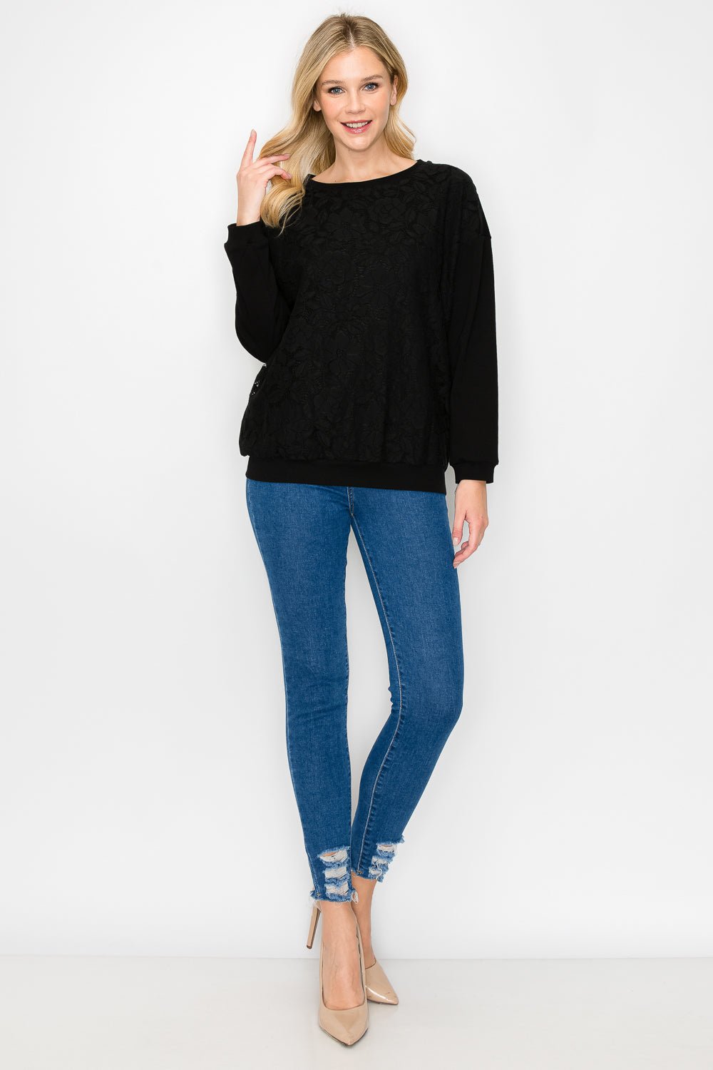 Ren Knit Lace Top - JOH APPAREL - Banebrook Collections