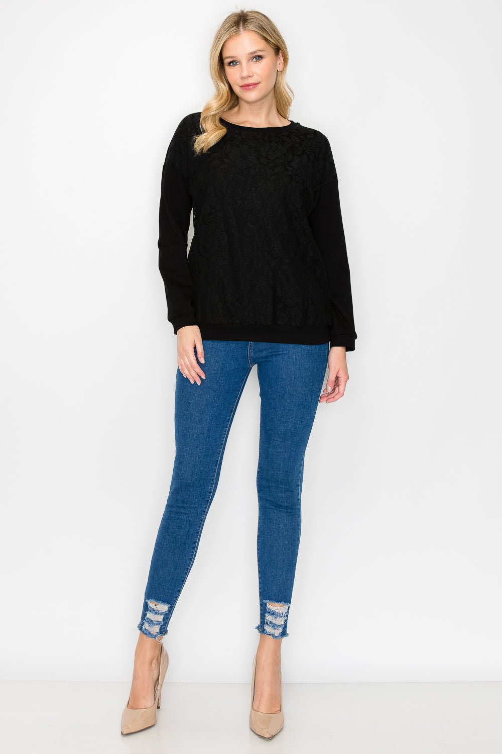 Ren Knit Lace Top - JOH APPAREL - Banebrook Collections
