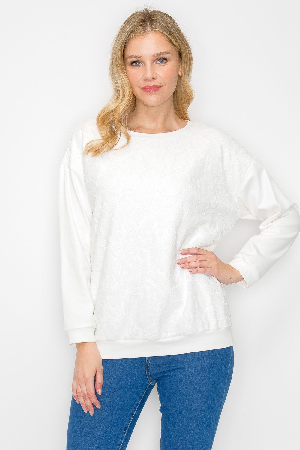 Ren Knit Lace Top - JOH APPAREL - Banebrook Collections