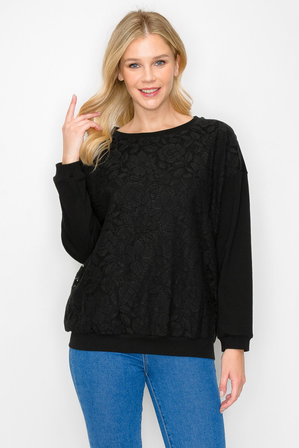 Ren Knit Lace Top - JOH APPAREL - Banebrook Collections