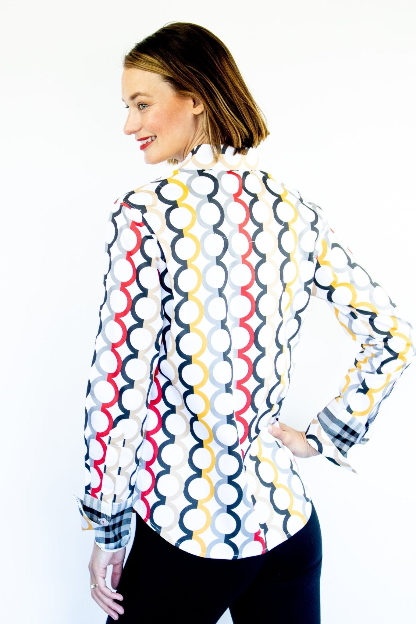 Rome Shirt Fall Colors In Olympic Ring Print - DIZZY LIZZIE - Banebrook Collections