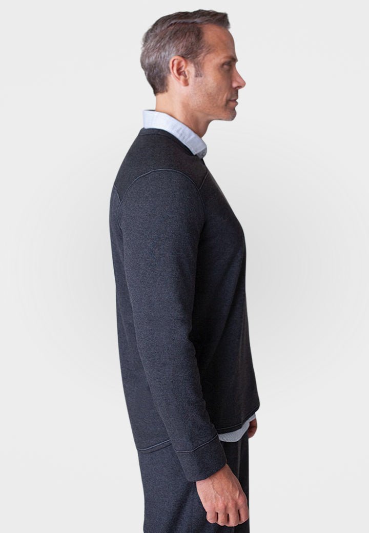Rugvee Pullover V - Neck Sweatshirt - Charcoal Grey - BUKI - Banebrook Collections