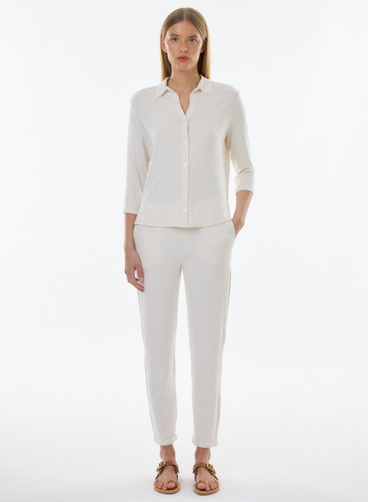 Soft Touch 3/4 Sleeve Semi Relaxed Shirt - MAJESTIC FILATURES - Banebrook Collections