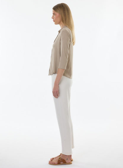 Soft Touch 3/4 Sleeve Semi Relaxed Shirt - MAJESTIC FILATURES - Banebrook Collections