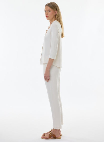 Soft Touch 3/4 Sleeve Semi Relaxed Shirt - MAJESTIC FILATURES - Banebrook Collections