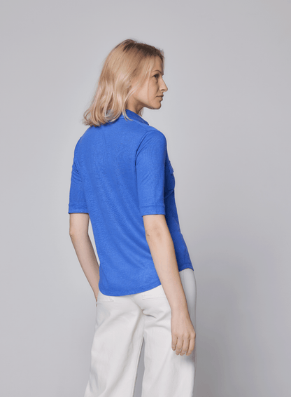 Stretch Linen 3/4 Sleeve Pocket Shirt - MAJESTIC FILATURES - Banebrook Collections