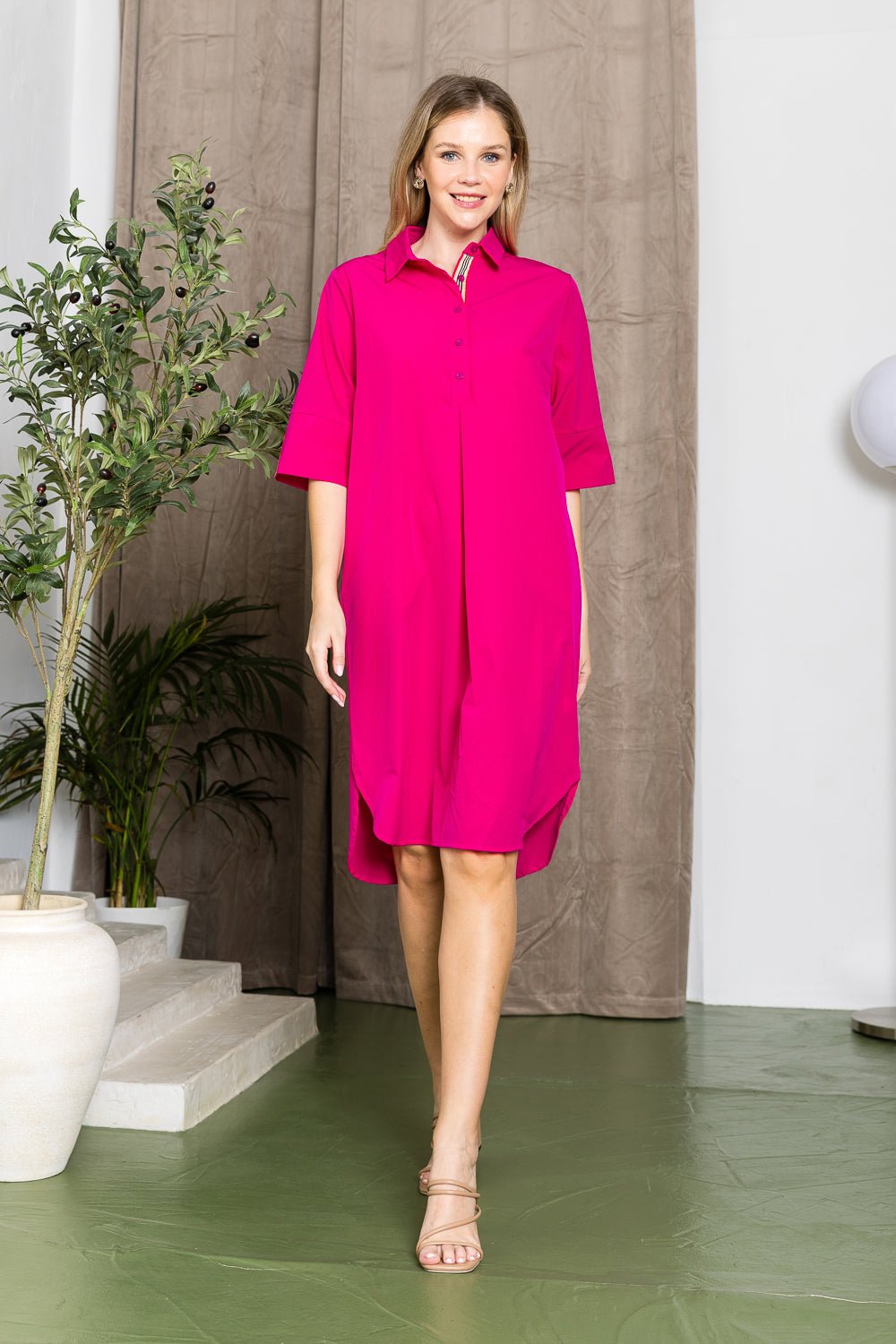 Wendi Woven Tunic Dress - JOH APPAREL - Banebrook Collections
